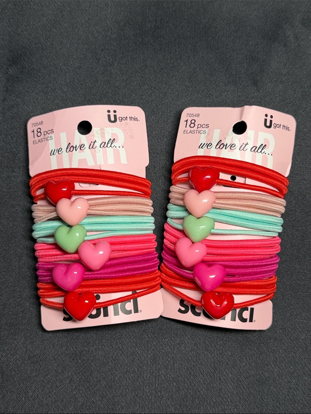 Scünci Heart Elastic Hair Ties